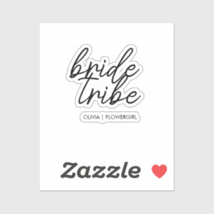 Sticker Tribe de mariée   Fleur Mariage Fille Moderne