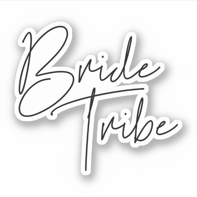Sticker Tribe de mariée minimaliste moderne (Devant)