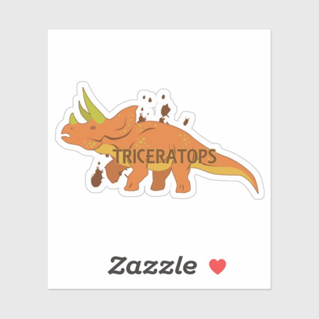 Sticker Tricératops (Feuille)