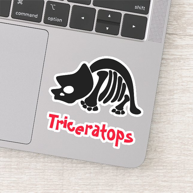 Sticker Tricératops Skeleton (Détail)