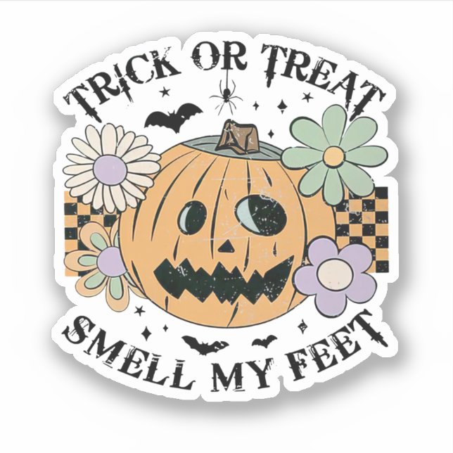 Sticker Trick Ou Treat Smell My Feed (Devant)