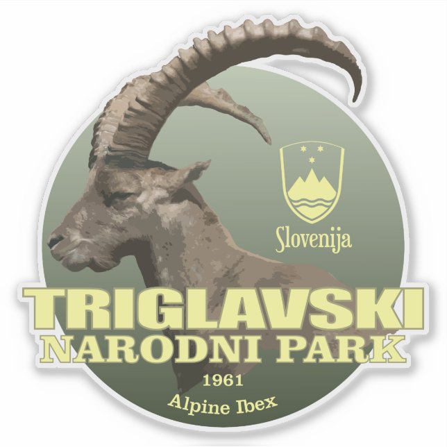 Sticker Triglav NP (Ibex alpin) TNO (Devant)