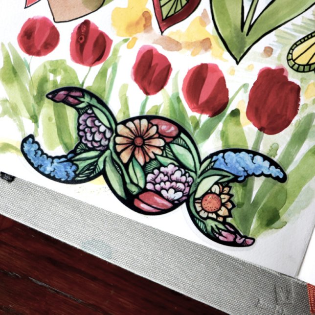 Sticker Triple Moon symbol Veren witch (Créateur téléchargé)