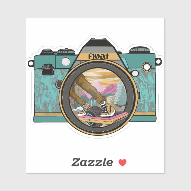 Sticker Trippy Camera Float (Feuille)