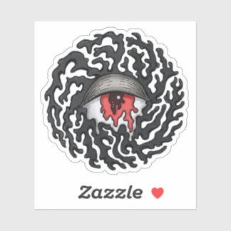 Sticker Trippy Eye with Tentacles - Trippy Surreal Art
