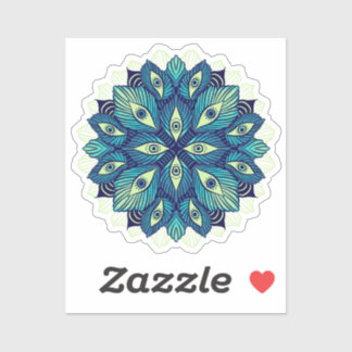 Sticker Trippy Psychedelic Eyes Floral Surreal Art