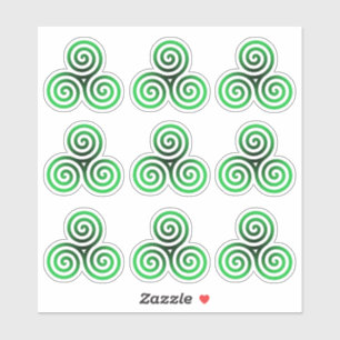 Sticker Triskele céleste vert