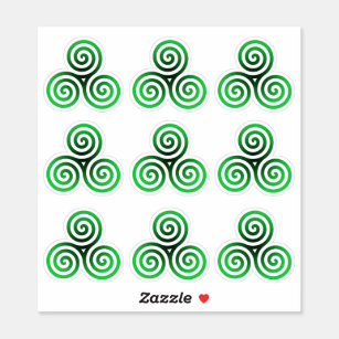 Sticker Triskele céleste vert