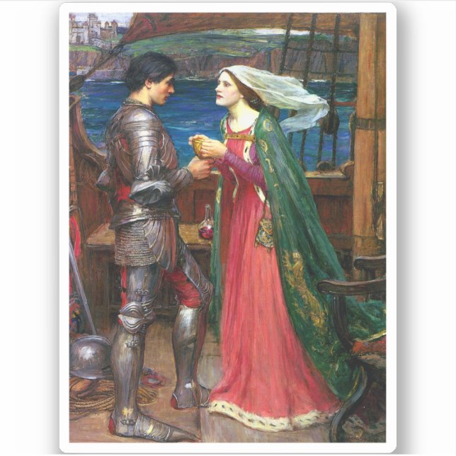 Sticker Tristan et Isolde, vers 1916 par John Waterhouse (Devant)