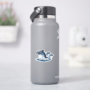 Sticker Trois dauphins sautants, conception de chapeau de 