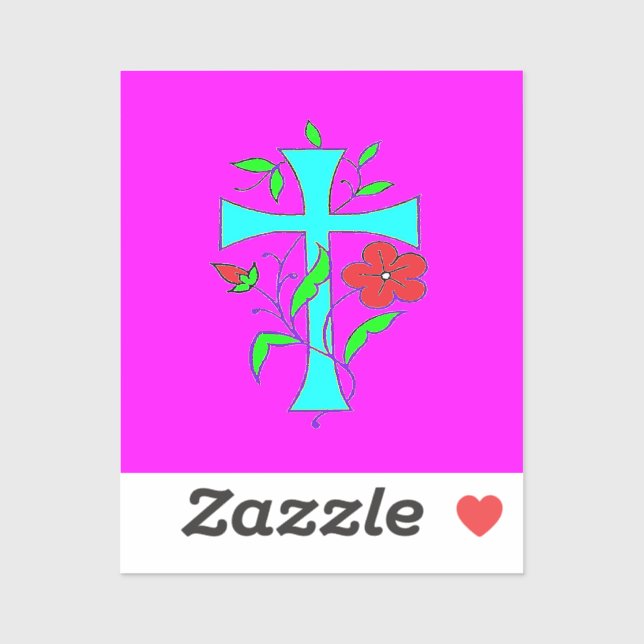 Sticker Trois modèles une carte couleurs vives (Feuille)