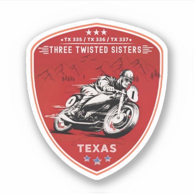 Sticker Trois soeurs tordues, tx 335, tx 336, tx 337 route (Devant)