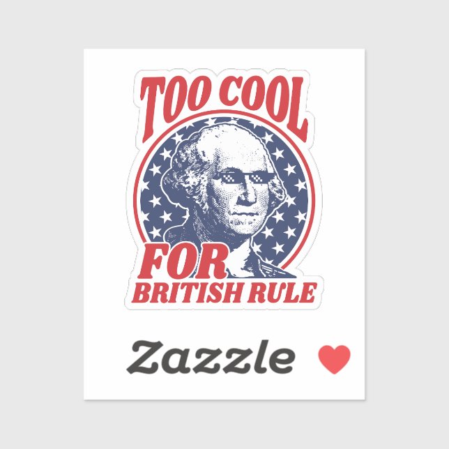 Sticker Trop Cool Pour La Règle Britannique (Feuille)
