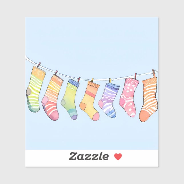 Sticker Trop de chaussettes (Feuille)