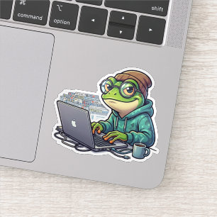 Sticker Trop d'onglets Grenouille