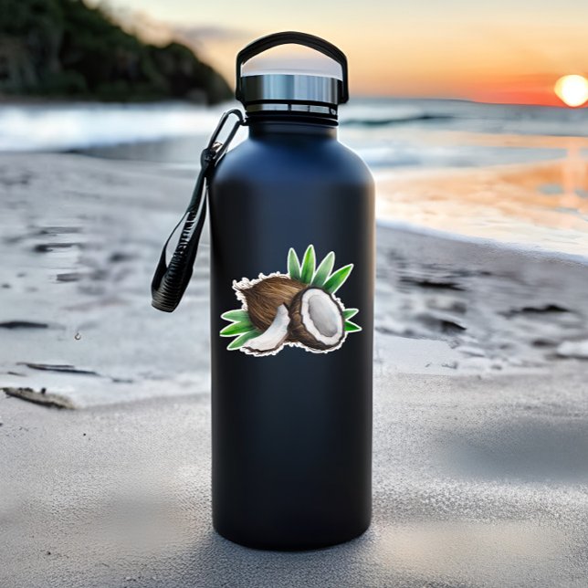 Sticker Tropical Coconut Die-Cut | Sticker à la no (Tropical Coconut Die-Cut Sticker | Coconut Sticker)