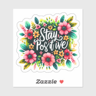 Sticker Trouvez la joie dans les fleurs et les mots édifia