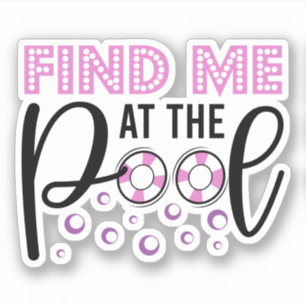 Sticker Trouvez-moi à la citation de l'équipe de natation