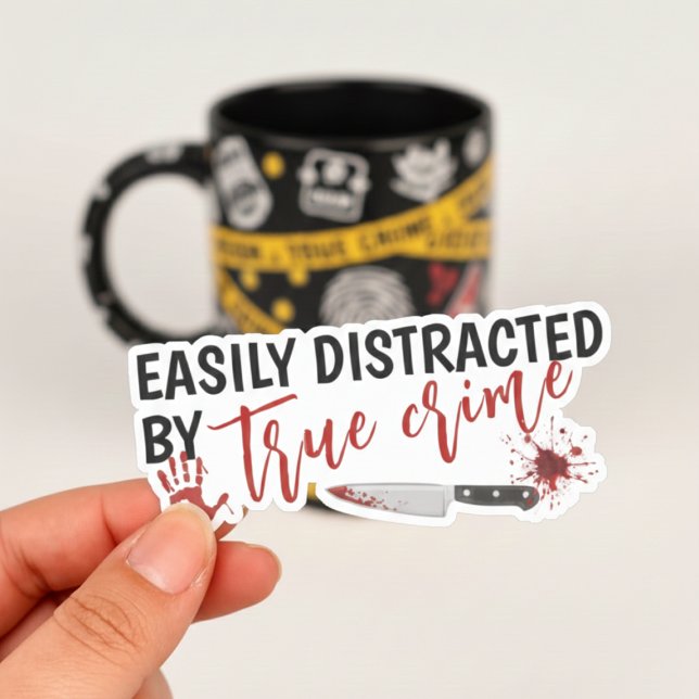Sticker True Crime Shows Lover Funny Gift (True Crime Shows Lover Funny Gift Sticker)