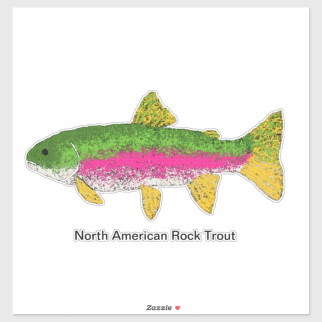 Sticker Truite rocheuse nord-américaine (Feuille)