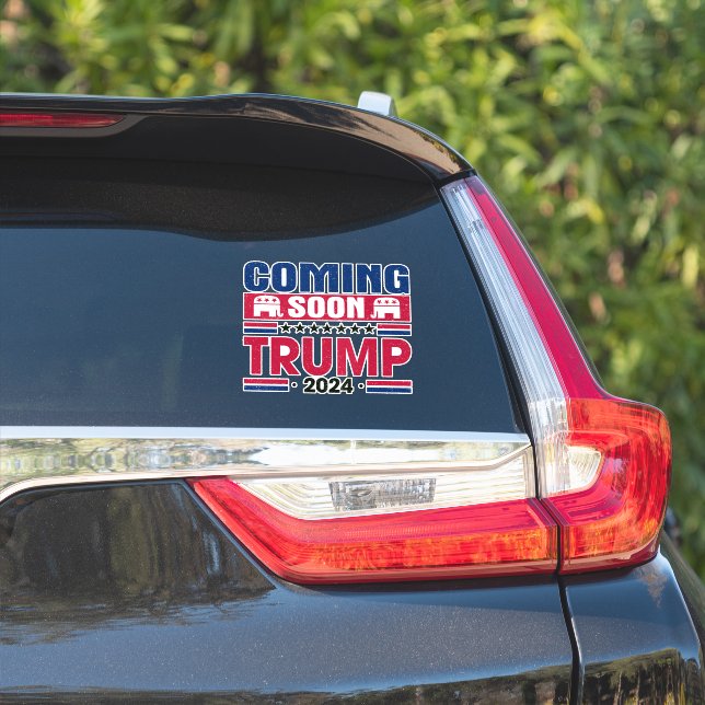 Sticker Trump 2024 à venir (Côté voiture)