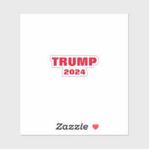 Sticker Trump 2024 Colorful Red White Bold Cool tendance
