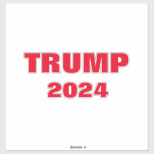 Sticker Trump 2024 Colorful Red White Bold tendance élégan