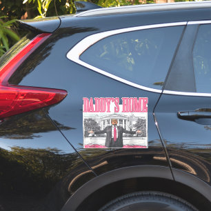 Sticker Trump 2024 Election Daddy's Home Pink