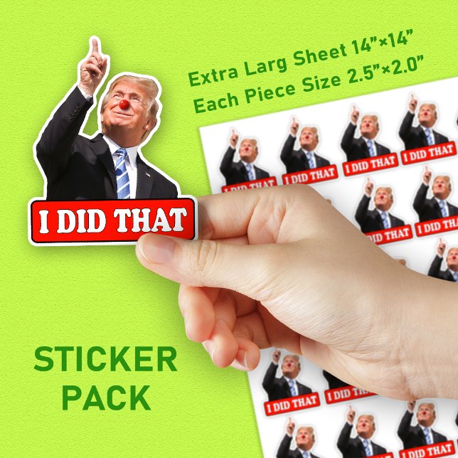 Sticker Trump a fait ce drôle anti-trump 30 pièce (Créateur téléchargé)
