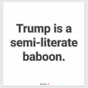 Sticker Trump-Babouin Semi-lettré Hankamer Artjunkhaus