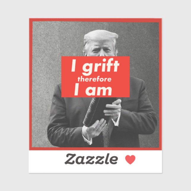 Sticker Trump Grift Traisonnement Corrupt Covfefe (Feuille)