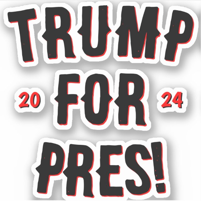 Sticker Trump pour le président 2024 (Devant)