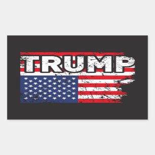 Sticker Trump USA Flag Sticker politiquement cool