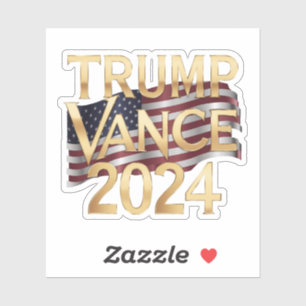 Sticker Trump Vance 2024 Valeurs conservatrices, autocolla