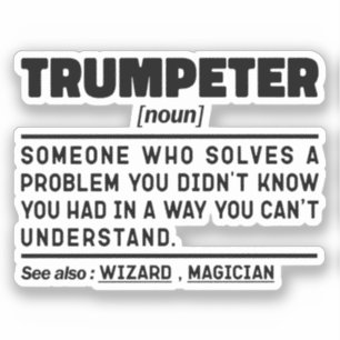 Sticker Trumpeter Noun Définition Joueur de trompette Anni
