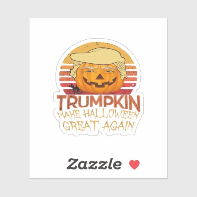 Sticker Trumpkin Halloween Funny Classic (Feuille)