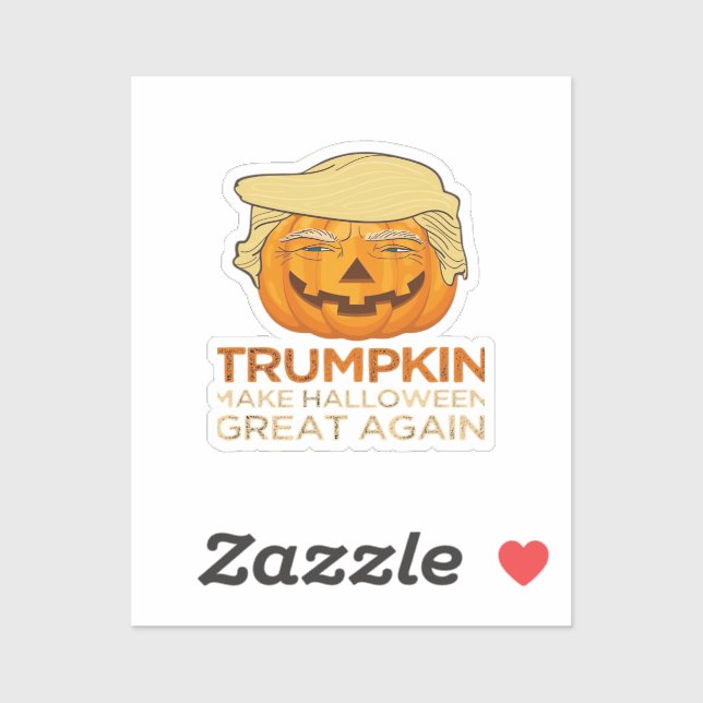 Sticker Trumpkin Halloween Funny Classic (Feuille)