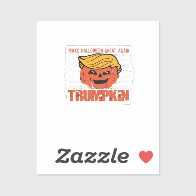 Sticker Trumpkin Usa Rendre Halloween super encore drôle (Feuille)