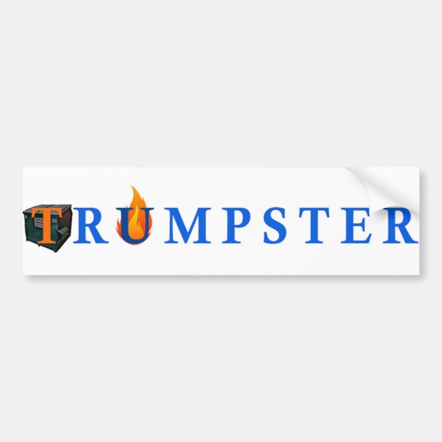 Sticker Trumpster Pour Poupsters—Blanc (Devant)