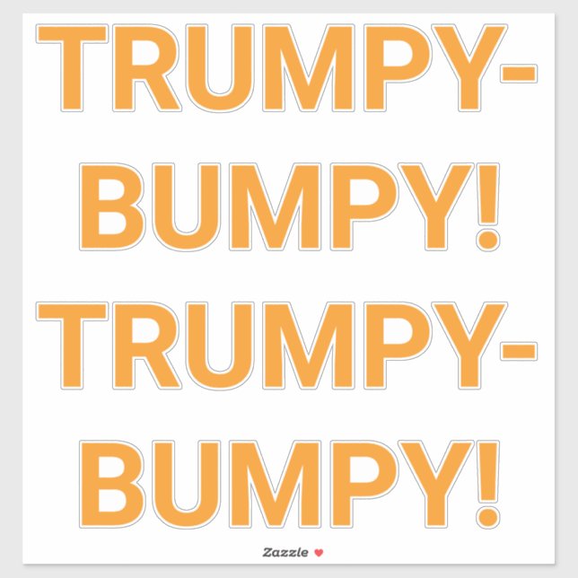 Sticker TRUMPY BUMPY Hankamer Artjunkhaus Comic Splash-Art (Feuille)