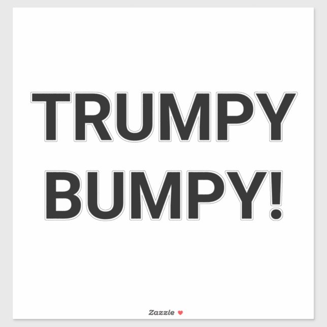 Sticker TRUMPY BUMPY Hankamer Artjunkhaus Comic Splash-Art (Feuille)