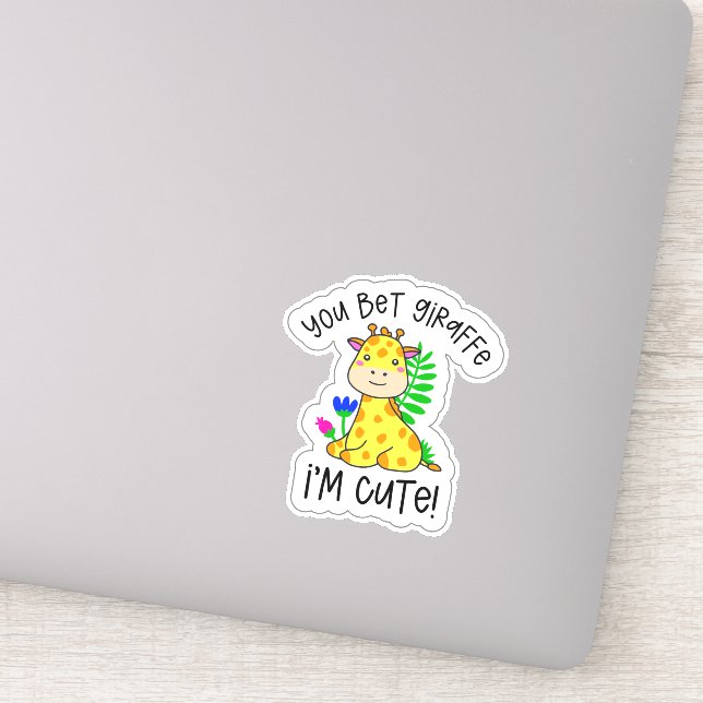 Sticker Tu paries Giraffe Je suis mignonne (Détail)