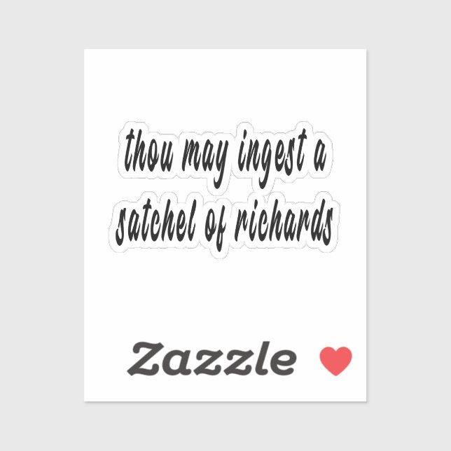 Sticker Tu peux ingérer une sacoche de bâton de vinyle de  (Feuille)