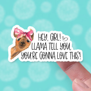 Sticker Tu vas adorer ce mignon llama amusant jeu de mots