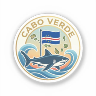 Sticker Tubarões Azuis - Cabo Verde