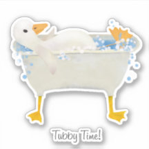 Tubby Time! Canard se relaxant dans une baignoire
