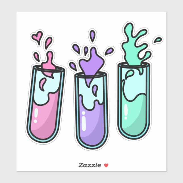 Sticker Tubes de test de turbulence (Feuille)