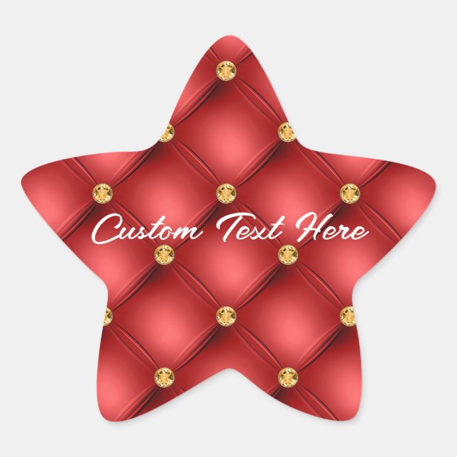 Sticker Tufted Diamonds Rouge or avec texte person (Devant)