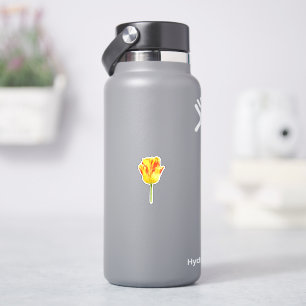 Sticker Tulipe jaune et rouge