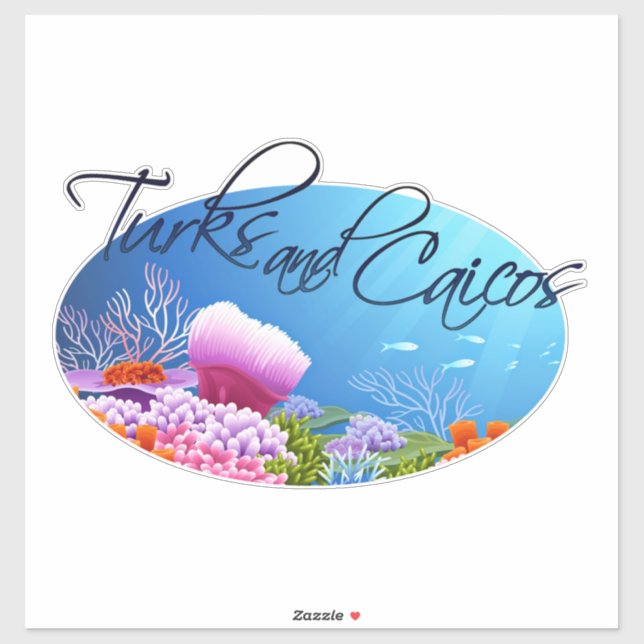 Sticker Turks & Caicos (Feuille)